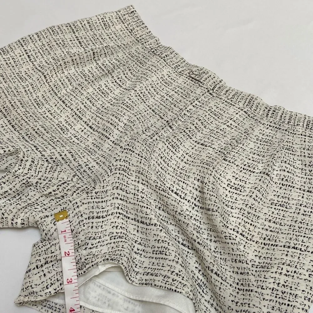 Haute Hippie Silk White and Black Shorts
